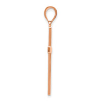14K Rose Gold Stick Cross Pendant-C4205R