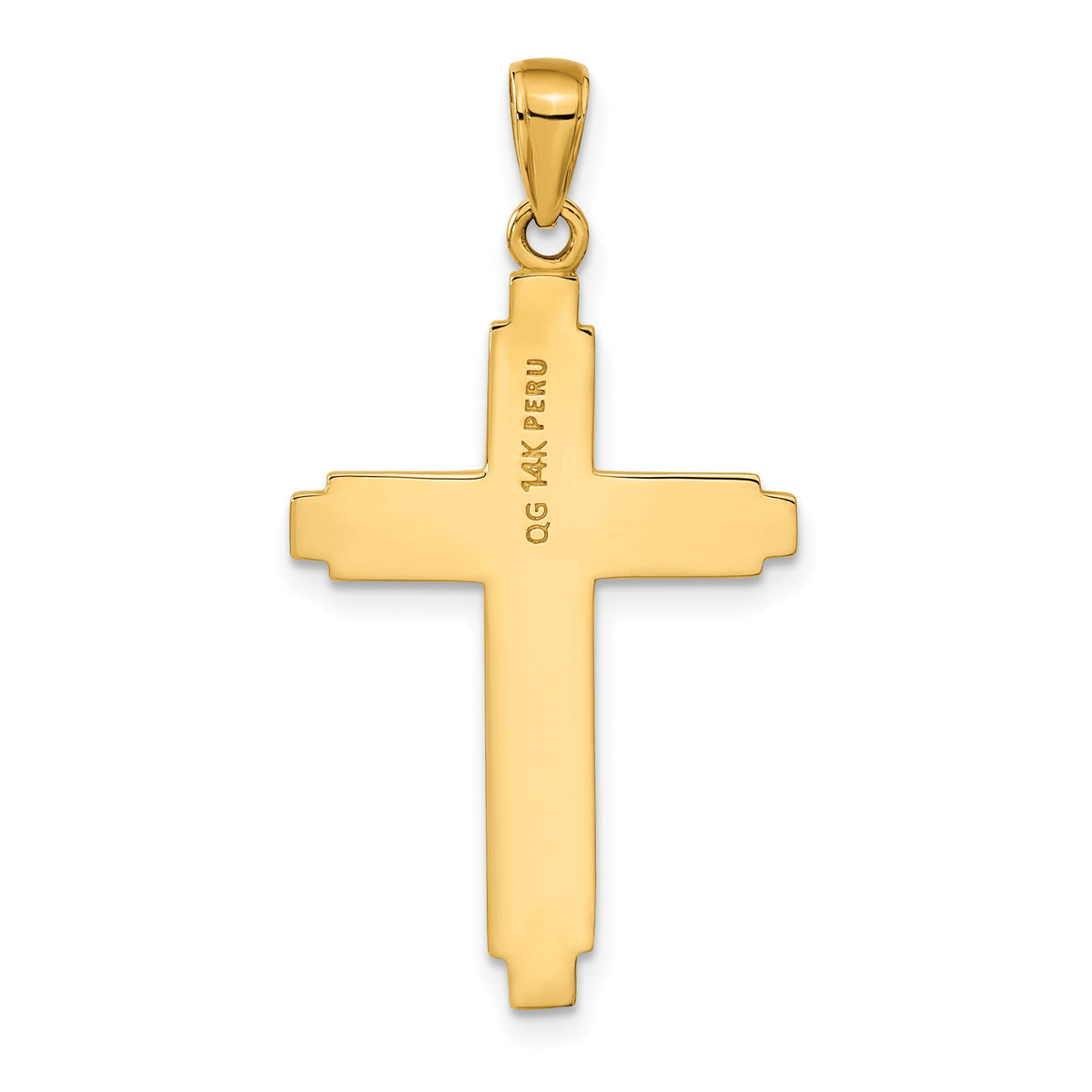 14K Solid Cross Pendant-C4206