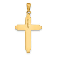 14K Solid Cross Pendant-C4206