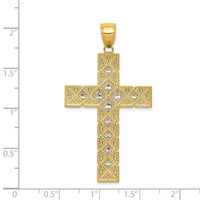 14K w/Rhodium Latin Cross Pendant-C4216