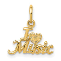 14K I HEART MUSIC Charm-C423