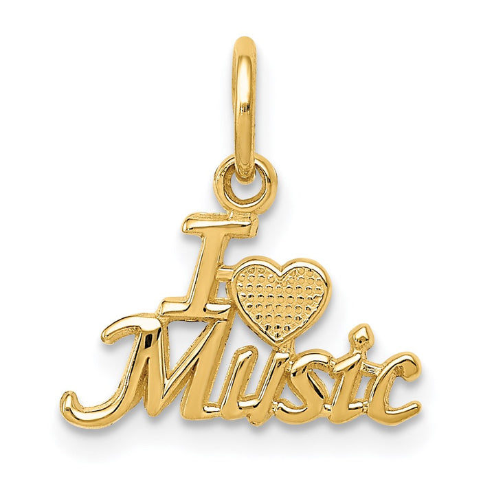 14K I HEART MUSIC Charm-C423