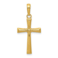 14K Diamond-cut X Cross Pendant-C4235