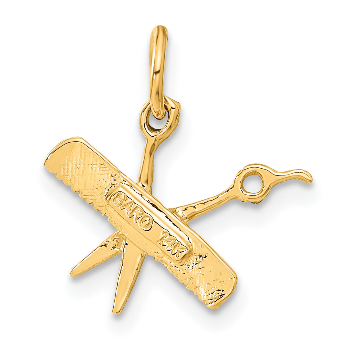14k Comb and Scissors Charm-C424