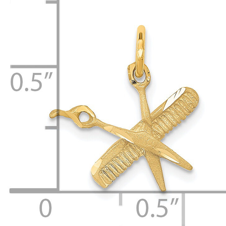 14k Comb and Scissors Charm-C424