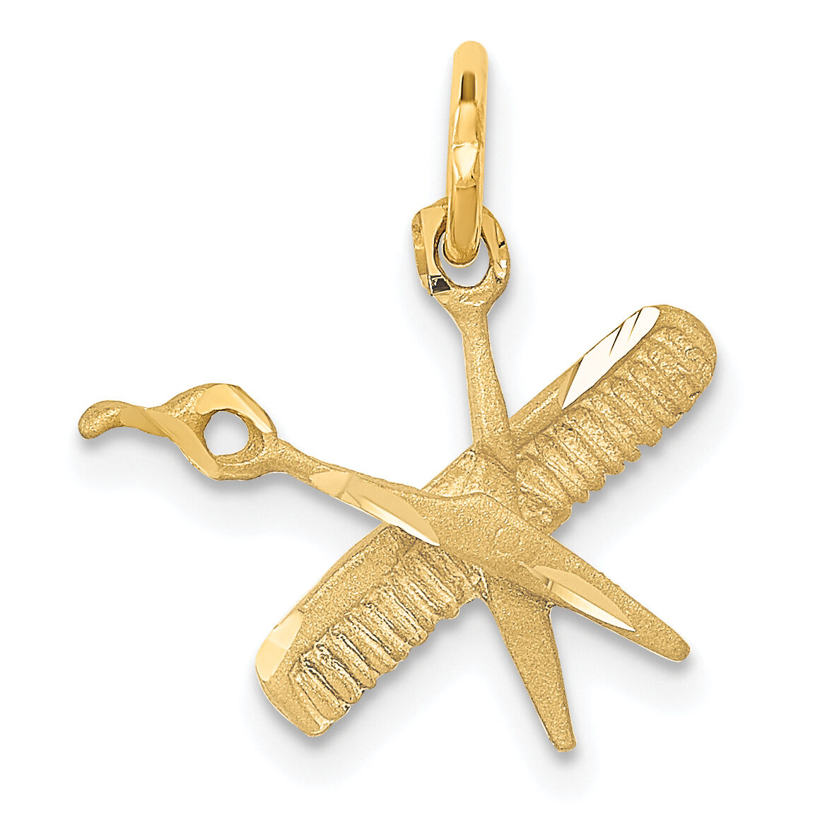 14k Comb and Scissors Charm-C424
