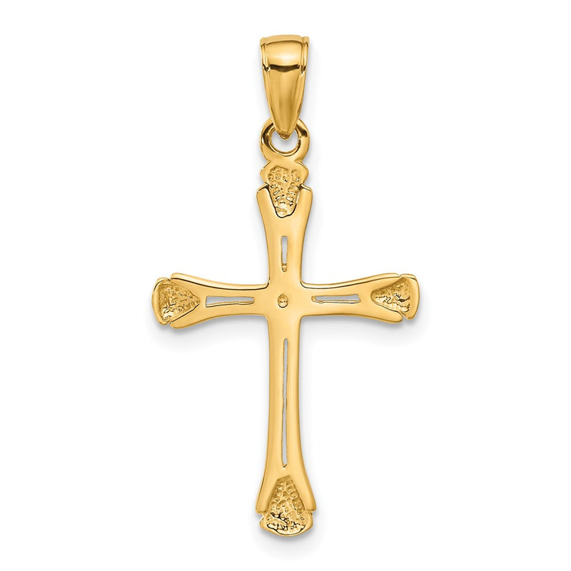 14K Cross with Triangle Tips Pendant-C4242