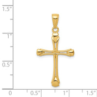 14K Cross with Triangle Tips Pendant-C4242