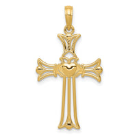 14K Claddagh Cross Pendant-C4243