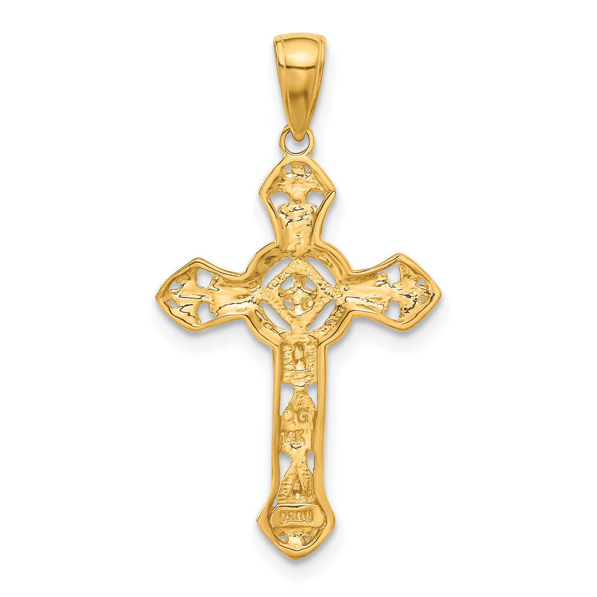 14K Fancy Cross Pendant-C4244