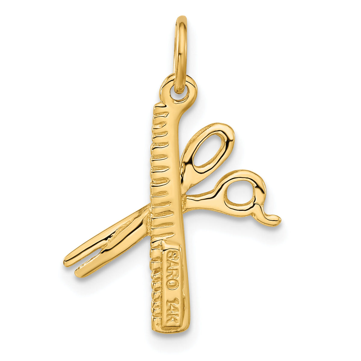 14k Comb and Scissors Charm-C425