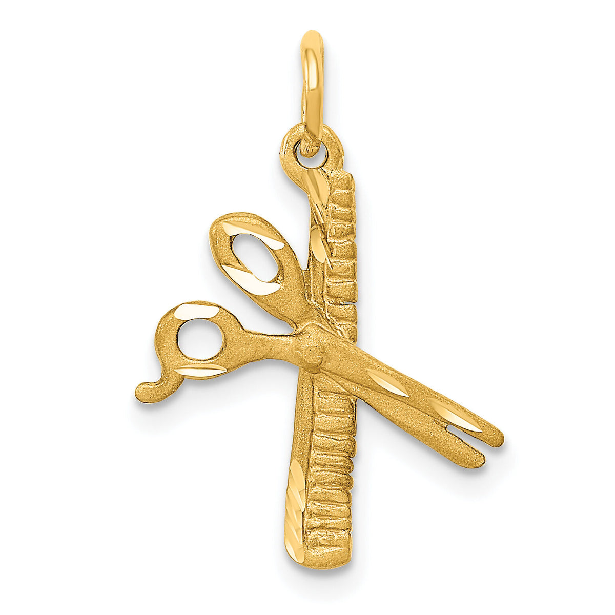 14k Comb and Scissors Charm-C425