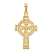 14K Celtic Cross with Eternity Circle Pendant-C4250