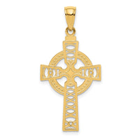 14K Celtic Cross with Eternity Circle Pendant-C4250