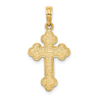 14K Budded Cross Pendant-C4277