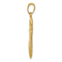 14K Polished w/Satin Figure 8 Cross Pendant-C4291
