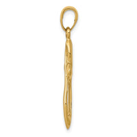 14K Polished w/Satin Figure 8 Cross Pendant-C4291