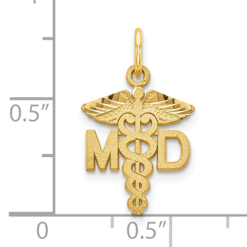 14k M.D. Caduceus Charm-C430