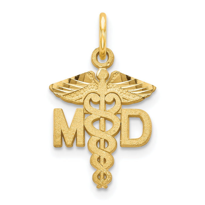 14k M.D. Caduceus Charm-C430