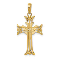 14K Dove on Cross Pendant-C4311