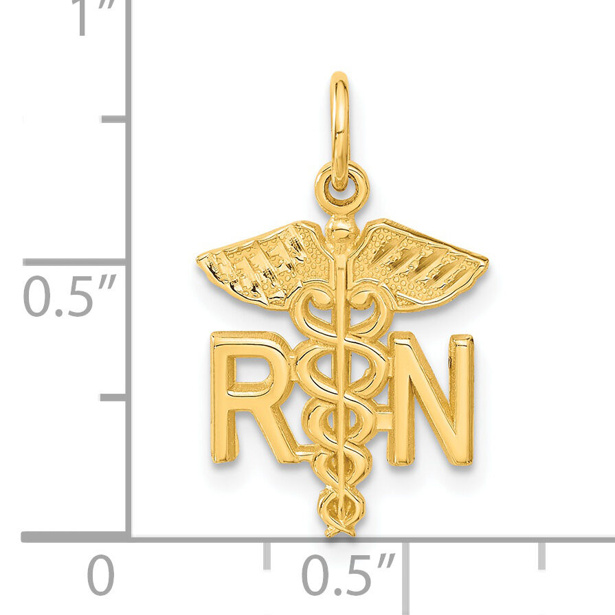 14k RN Nurse Charm-C432