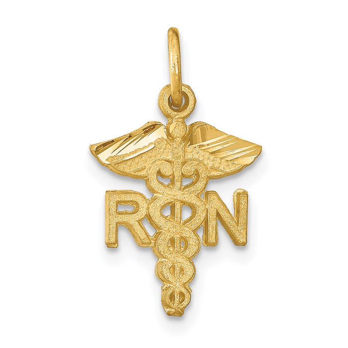 14k RN Nurse Charm-C433