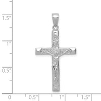 14K White Gold Crucifix Pendant-C4339W
