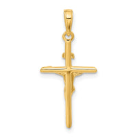 14K Stick Style Crucifix Pendant-C4355