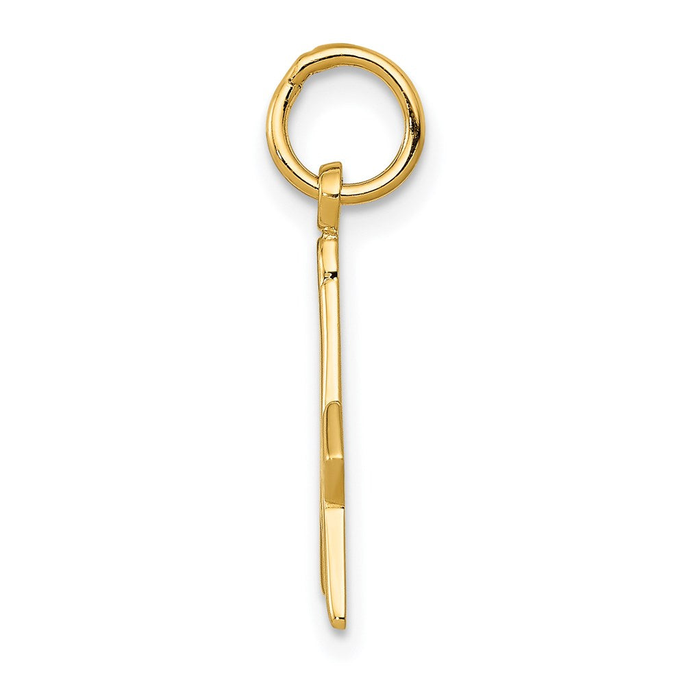 14k Polished and Textured Masonic Symbol Charm-C436