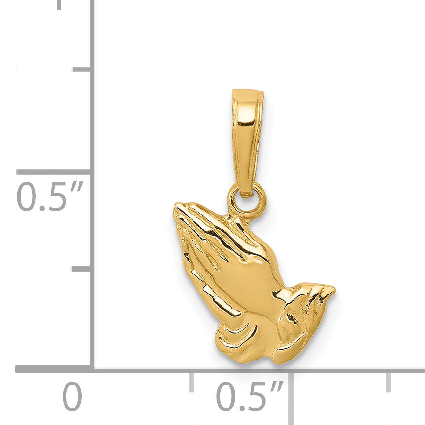 14K Praying Hands Pendant-C4417