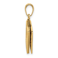 14K 3-D Moveable Pages Serenity Prayer Book Pendant-C4424