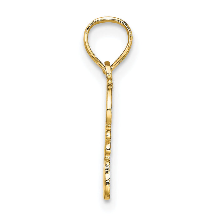 14K GOD HEARTS YOU Charm-C4435