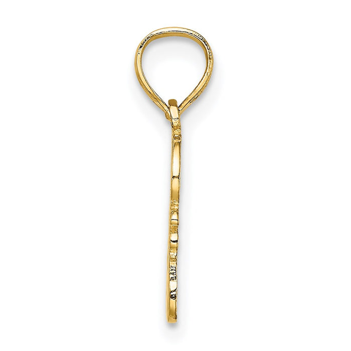 14K GOD HEARTS YOU Charm-C4435