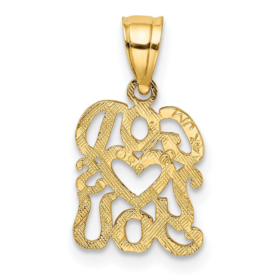 14K GOD HEARTS YOU Charm-C4435