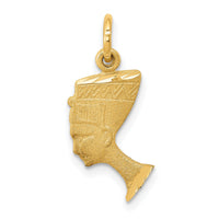 14K Satin Front / Polished Back Nefertiti Charm-C444