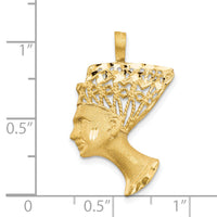 14k Satin & D/C Nefertiti Charm-C445