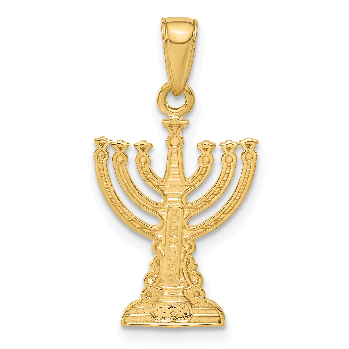 14K Menorah Pendant-C4451