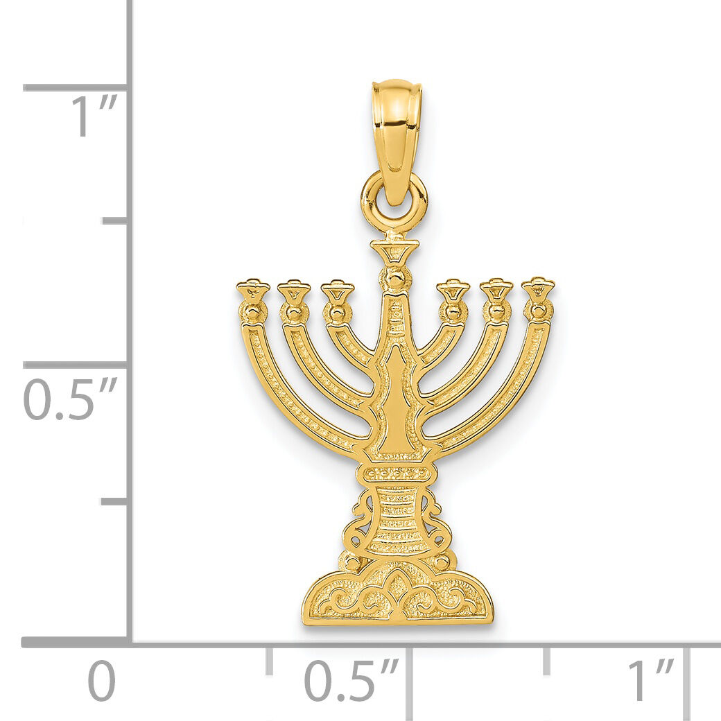 14K Menorah Pendant-C4451