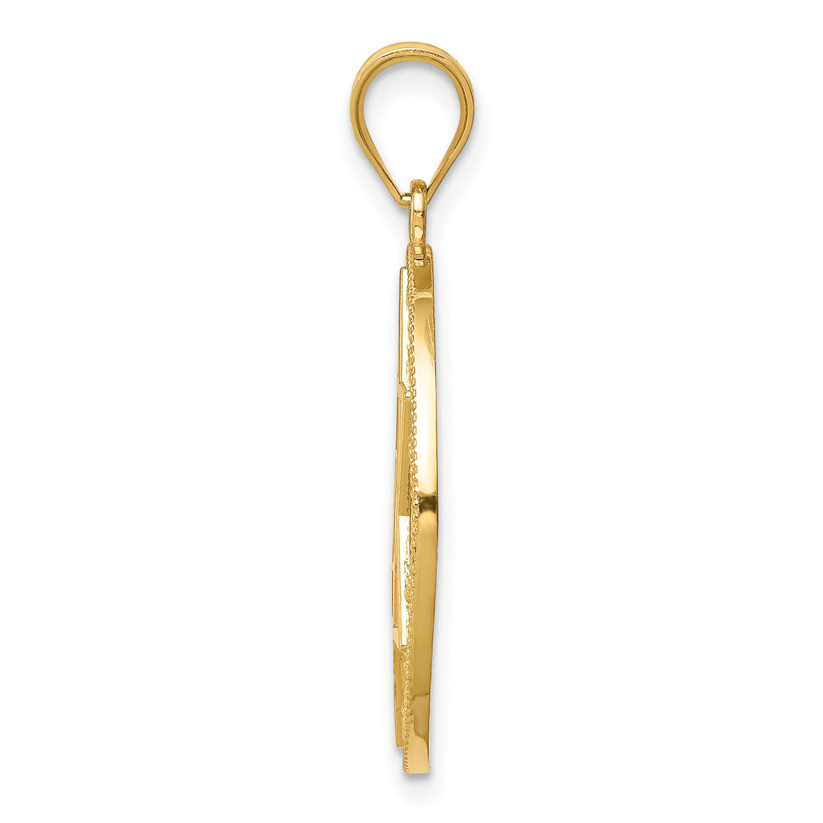 14k Star of David Circle Pendant-C4453