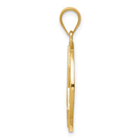 14k Star of David Circle Pendant-C4453