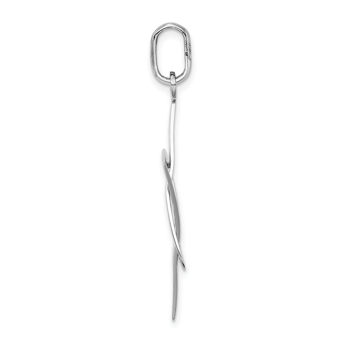 14K White Gold Elongated Star Of David Charm-C4454