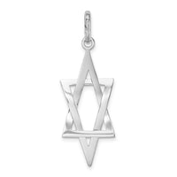 14K White Gold Elongated Star Of David Charm-C4454