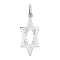 14K White Gold Elongated Star Of David Charm-C4454
