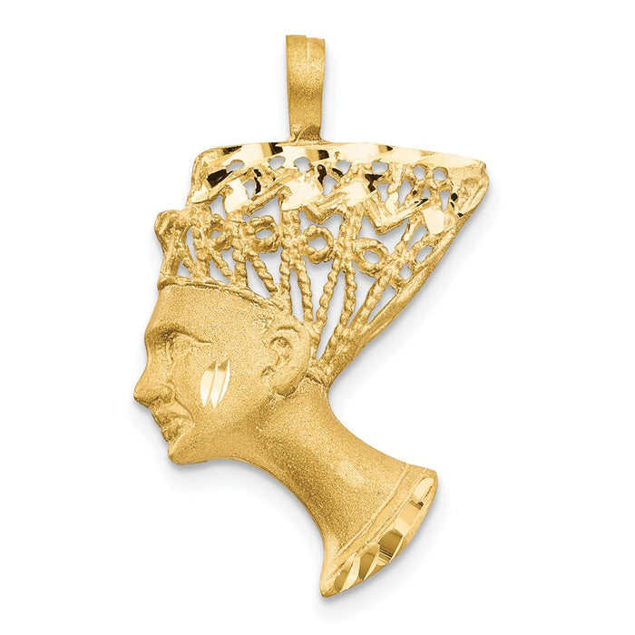 14k Satin & D/C Nefertiti Charm-C445