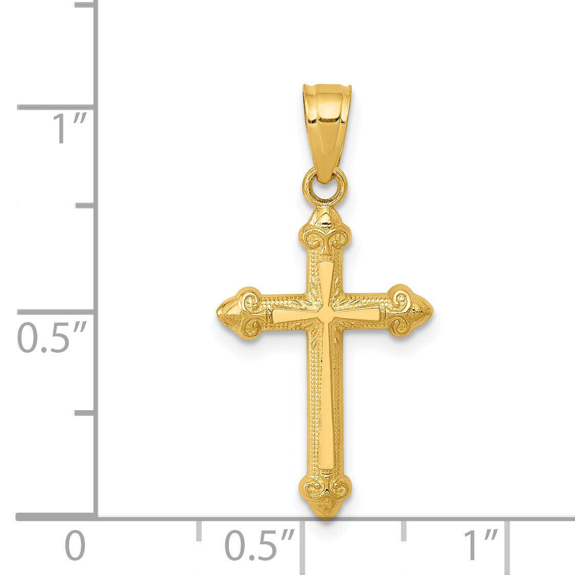 14k Passion Cross Pendant-C4474