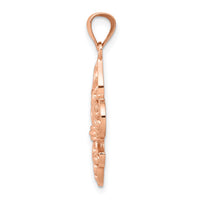 14k Rose Gold Fleur de lis Pendant-C4490