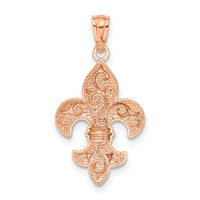 14k Rose Gold Fleur de lis Pendant-C4490