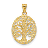 14k w/ Rhodium Tree of Life Pendant-C4493