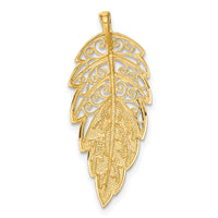 14k Yellow Gold Diamond Cut Leaf Chain Slide-C4494