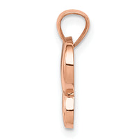 14k Rose Gold w/Rhodium Butterfly Pendant-C4497